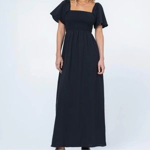 princess polly summer nights black maxi dress (nwt!!!)